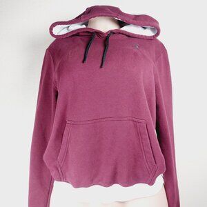 Nike Air Jordan Women's Burgundy White Long Sleeve Pullover Hoodie Size S